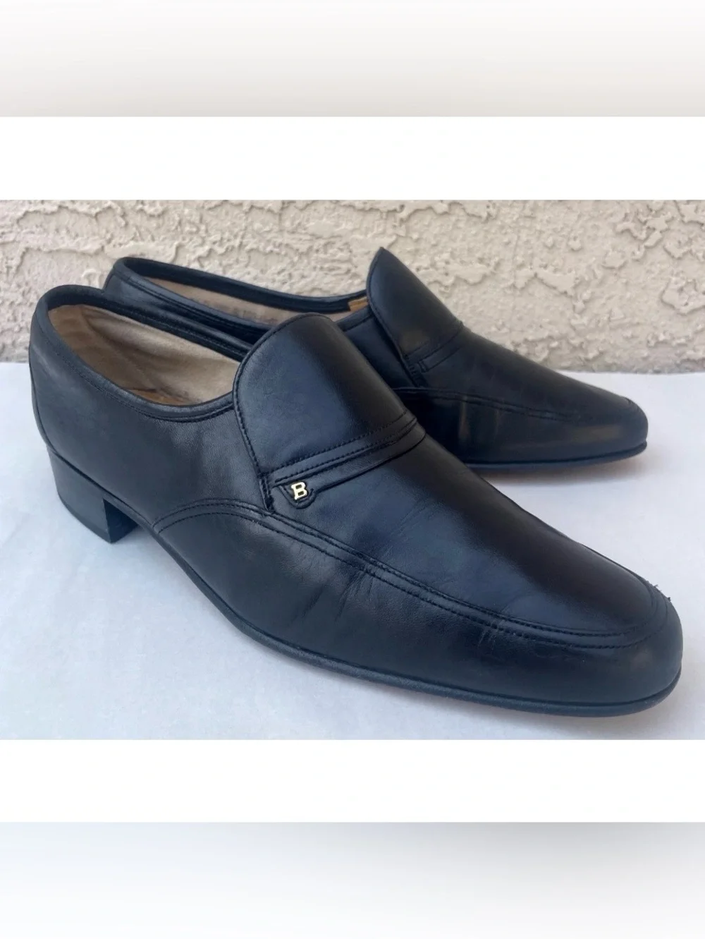 Bally of Switzerland Sligo Mens Sz US 9.5 D Black Leather Penny Moc Loafers VTG